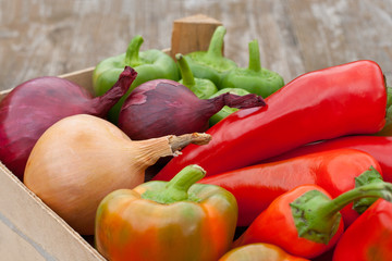 pepper and onions