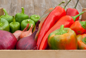 pepper and onions