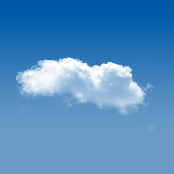 Un nuage seul dans un ciel bleu d'&eacute;t&eacute;
