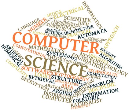 Word cloud for Computer science