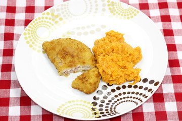 cordon bleu et purée