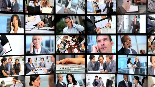 Montage 3D of business people
