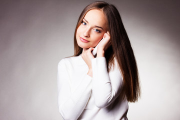 Photo of beautiful woman with magnificent hair