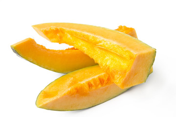 Slices of ripe pumpkins