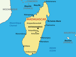 Republic of Madagascar - vector map - 46971526