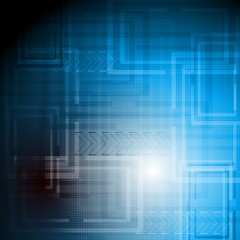 Abstract technical background with arrows