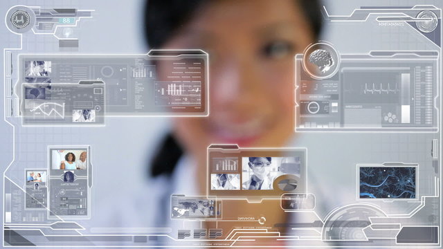 Medical science touchscreen graphic technology