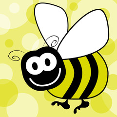 Fun bumble bee vector.