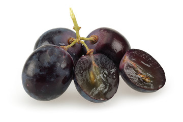 black bunch of grapes