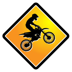 Motocross sign, vector illustration