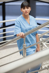 Nurse on the stairs