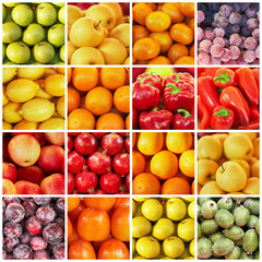 collection of fruit and vagetable backgrounds