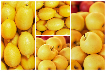 collection of yellow fruit backgrounds
