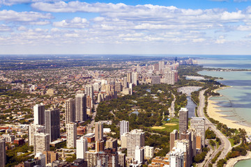 Fototapeta na wymiar Chicago Aerial View