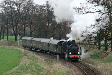 Fototapeta na wymiar Old retro steam train