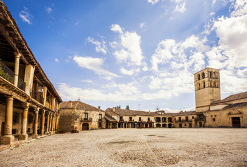 Plaza Mayor (Main Square) of Pedraza village, Segovia, Castilla