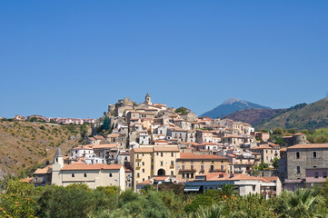 Panoramic view of Scalea. Calabria. Italy.