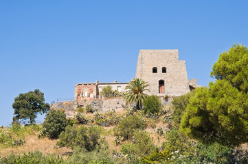 Fototapeta premium Talao tower. Scalea. Calabria. Italy.