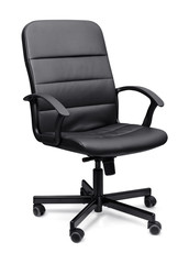 Fototapeta premium Black leather office chair