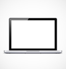 Laptop with white screen