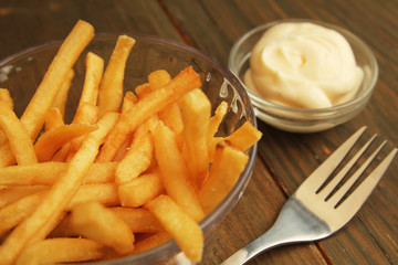 French fries with mayonnaise