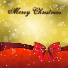 Merry Christmas special design and Red Gift Bow