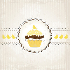 Zitronen Muffin im Grunge Style