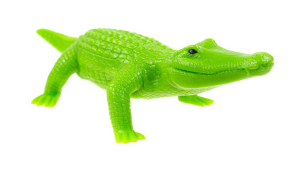 Smiling toy alligator