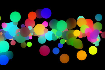 Sfere colorate su fondo nero © oraziopuccio