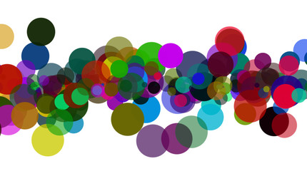 Sfere colorate su fondo bianco