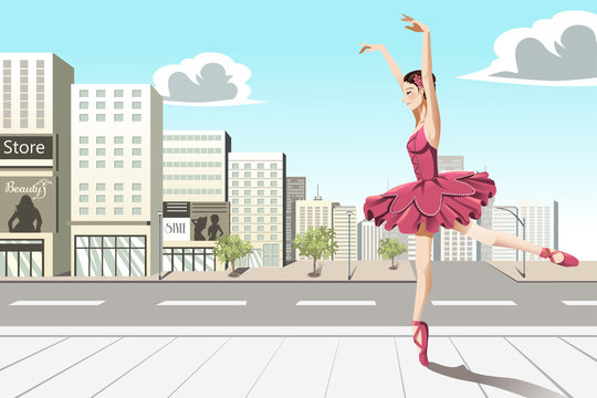 Ballet dancer in the city