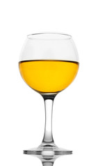 glass of wine isolated on white