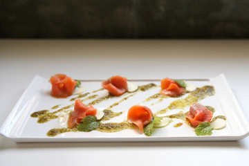 salmon carpaccio