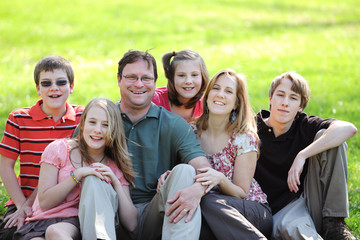Fototapeta premium Young Family outdoors