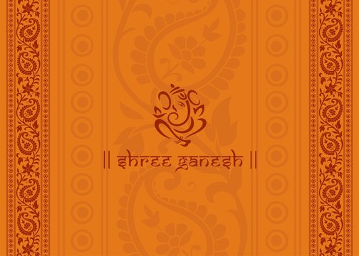 Ganesha, Diwali greetings card, royal Rajasthan, India