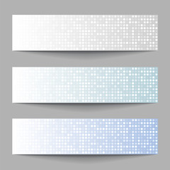 Set of Technology pixel banners, vector illustration