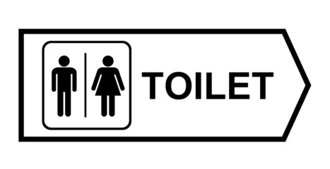 toilet sign on white