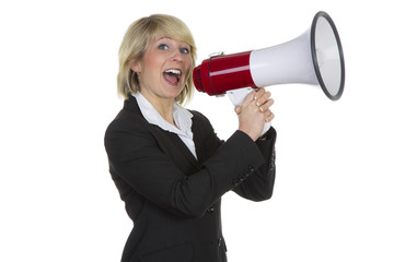 Junge Frau hat was zu sagen