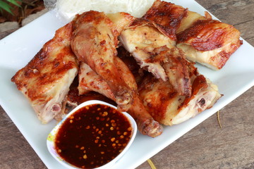 Grilled chicken and sticky rice