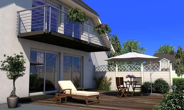 gem&uuml;tliche Terrasse