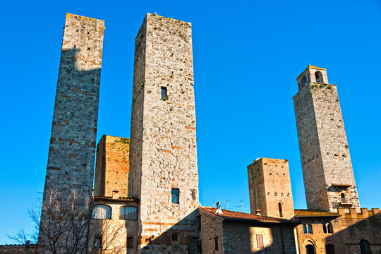 View Of San Gimignano, Tuscany, Italy.