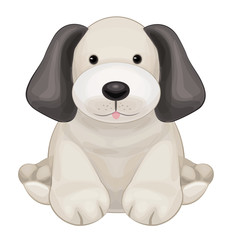 Vector of cute puppy.