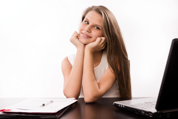 Confident business woman in a office