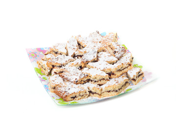 Cookies on square color plate