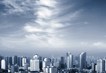 Fototapeta premium Aerial view of city
