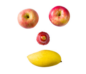 Smile face by fruits