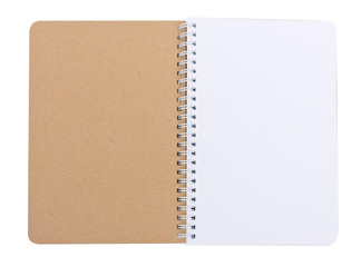 notebook with clean pages