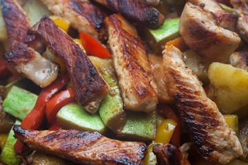 Meat and vegetables
