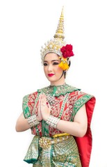 beautiful asian women in traditional costume of thailand southea