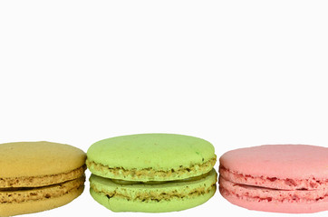 Colorful macaroons isolated